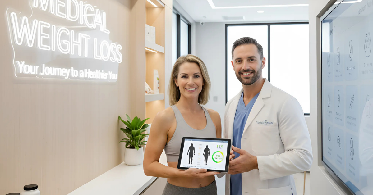 Medical weight loss consultation with healthcare professional